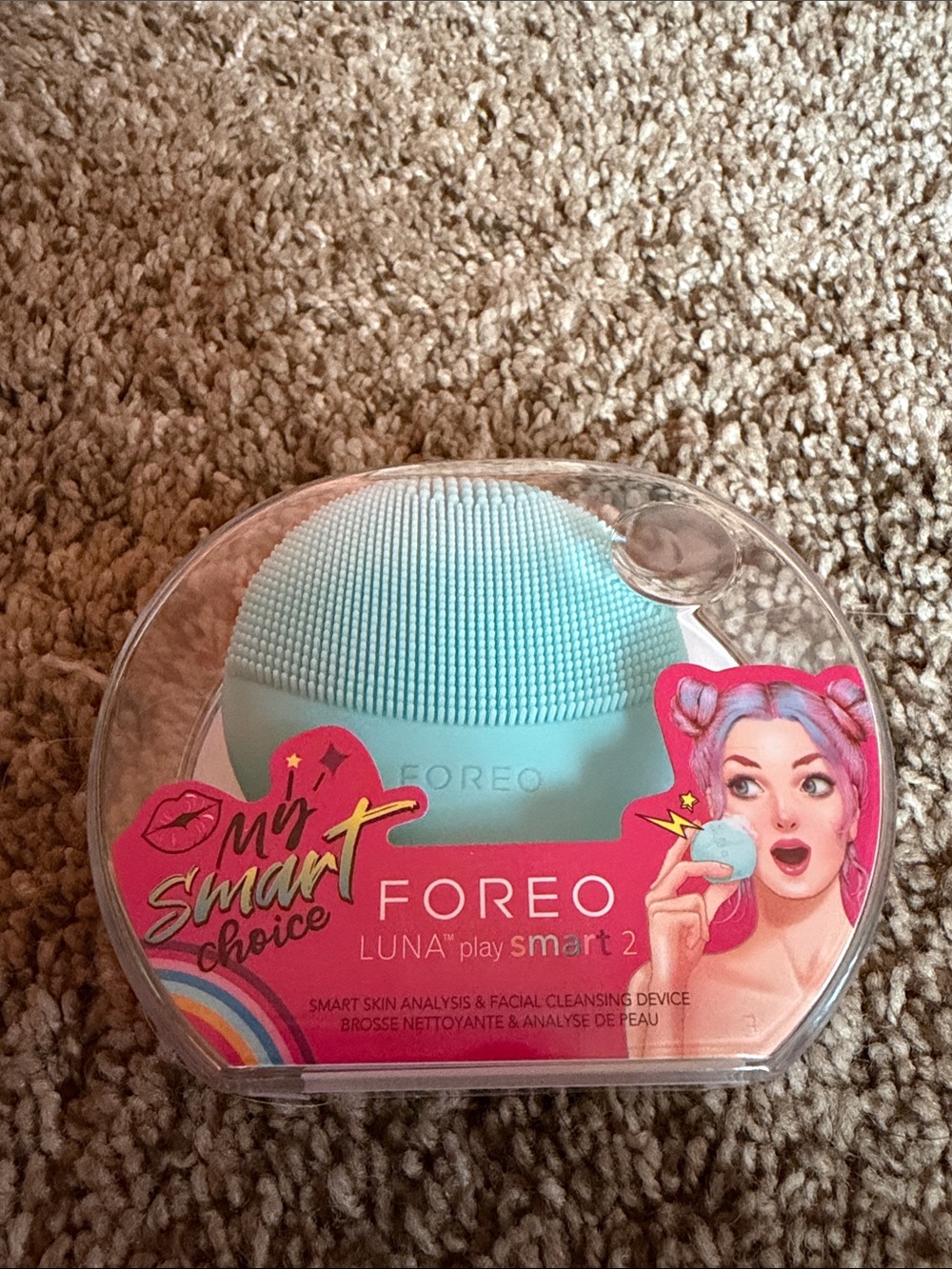 FOREO LUNA Play Smart 2 Facial Cleansing Device - Aqua Blue